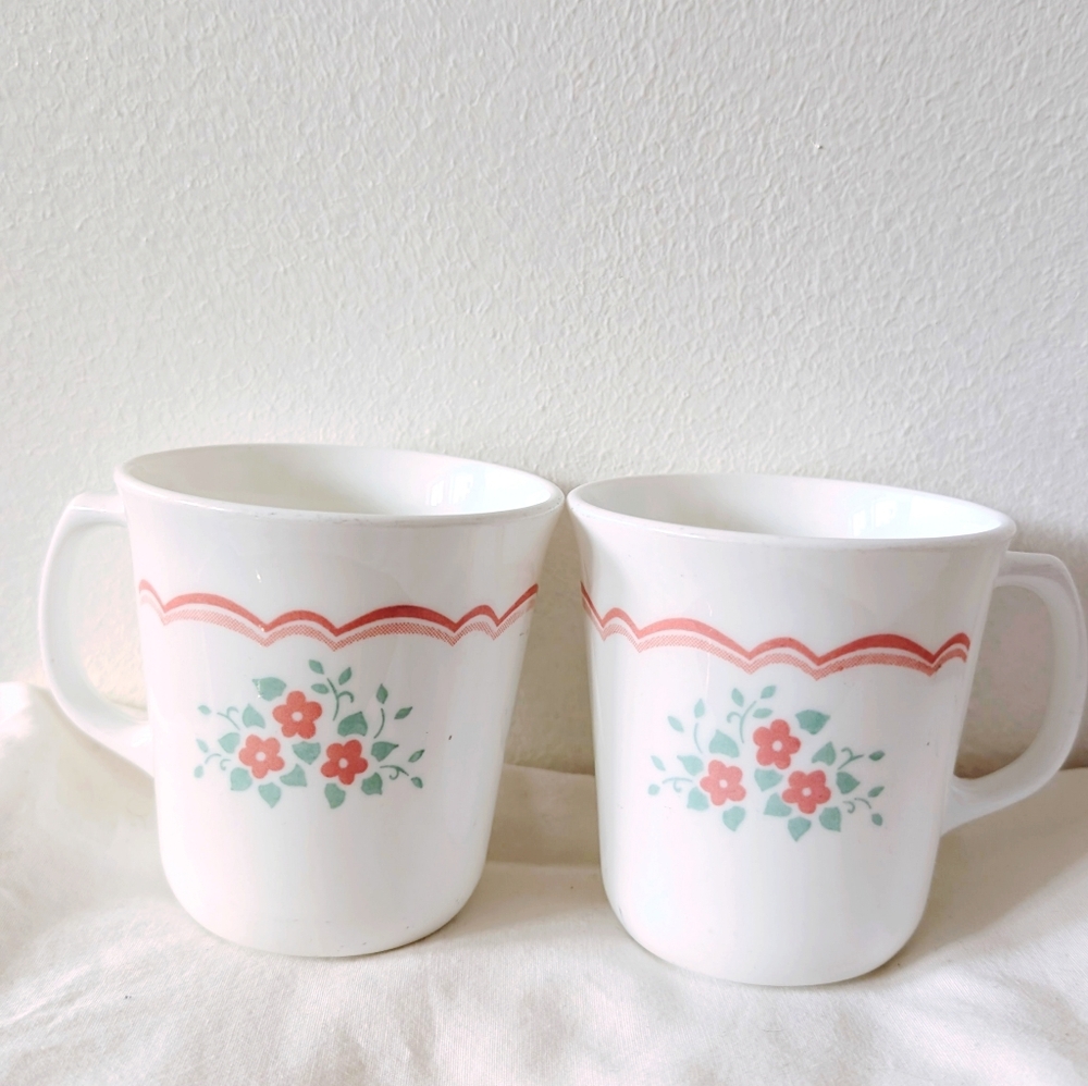 Corning ware Lorraine Pattern Mugs